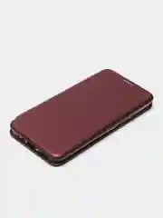 Бордовый чехол-книжка для Infinix Smart 6, Инфиникс Смарт 6