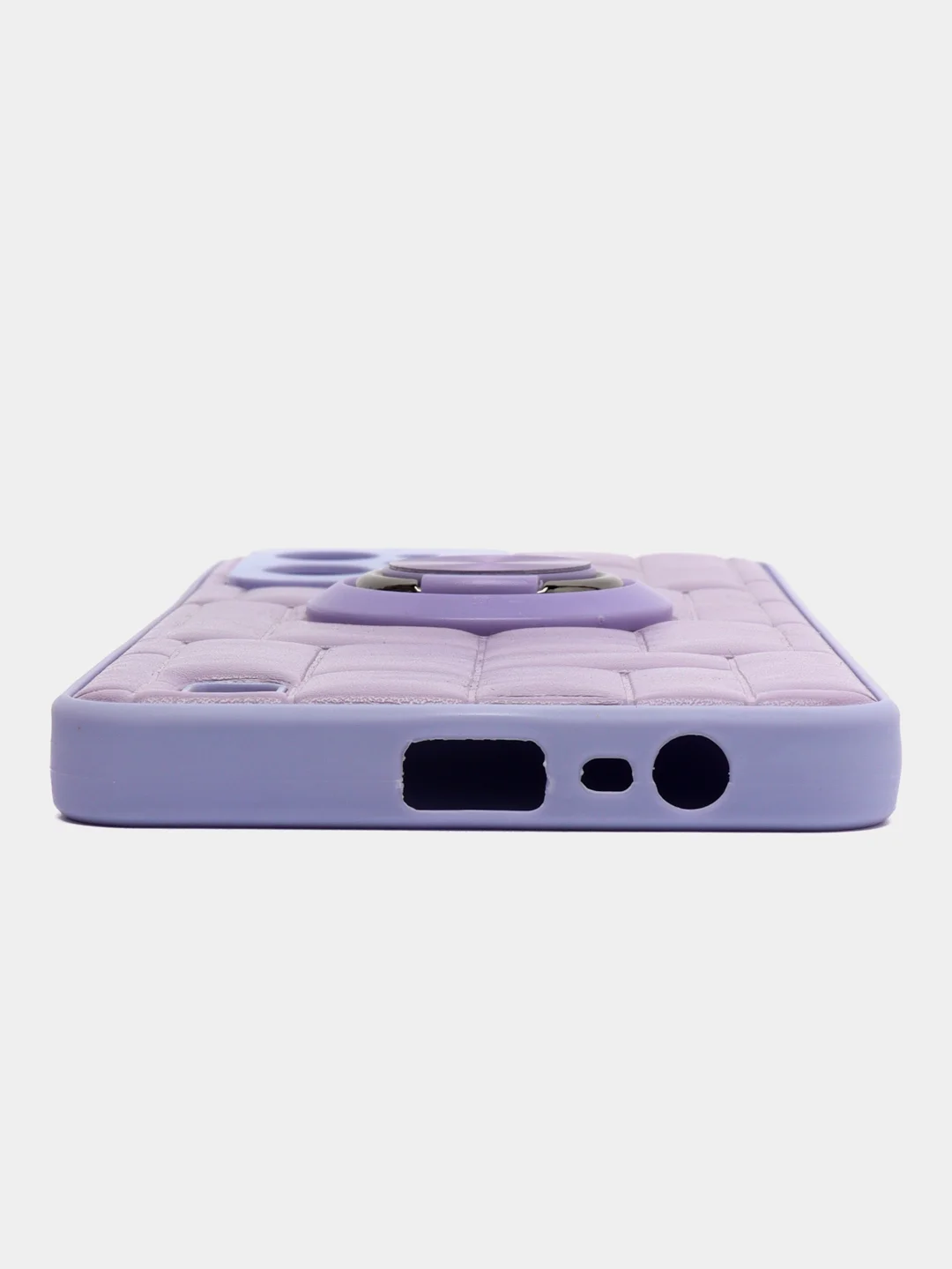 Лавандовый чехол Realme C31 / Реалми С31, силиконовый, под кожу, с кольцом