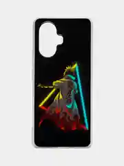 Угольный чехол Realme 10 Pro Plus (Реалми 10 Про Плюс), силиконовый, с рисунком