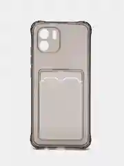 Серый силиконовый чехол Xiaomi Redmi A1, (Сяоми Редми А1), с карманом, прозрачный