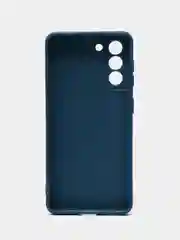 Синий чехол Samsung Galaxy S21, Самсунг Галакси С21 прозрачный силиконовый