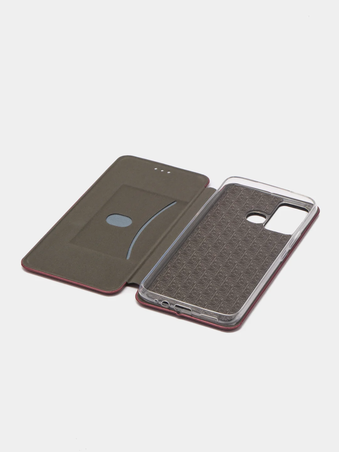 Бордовый чехол-книжка для Infinix Hot 12 Play NFC (Инфиникс Хот 12 Плей НФС)