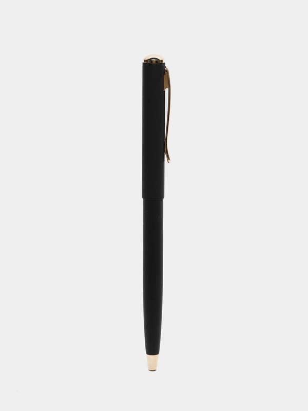 Ручка подарочная шариковая BRAUBERG Maestro, СИНЯЯ, корпус черный с золот., линия 0,5мм