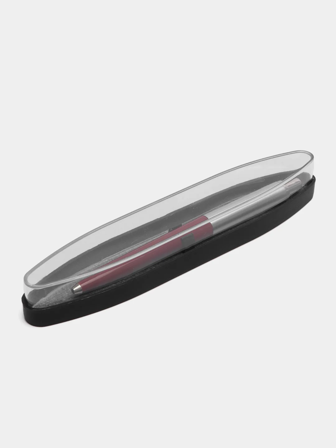 Ручка подарочная шариковая BRAUBERG Soprano, СИНЯЯ, корпус серебристый с бордовым, 0,5мм