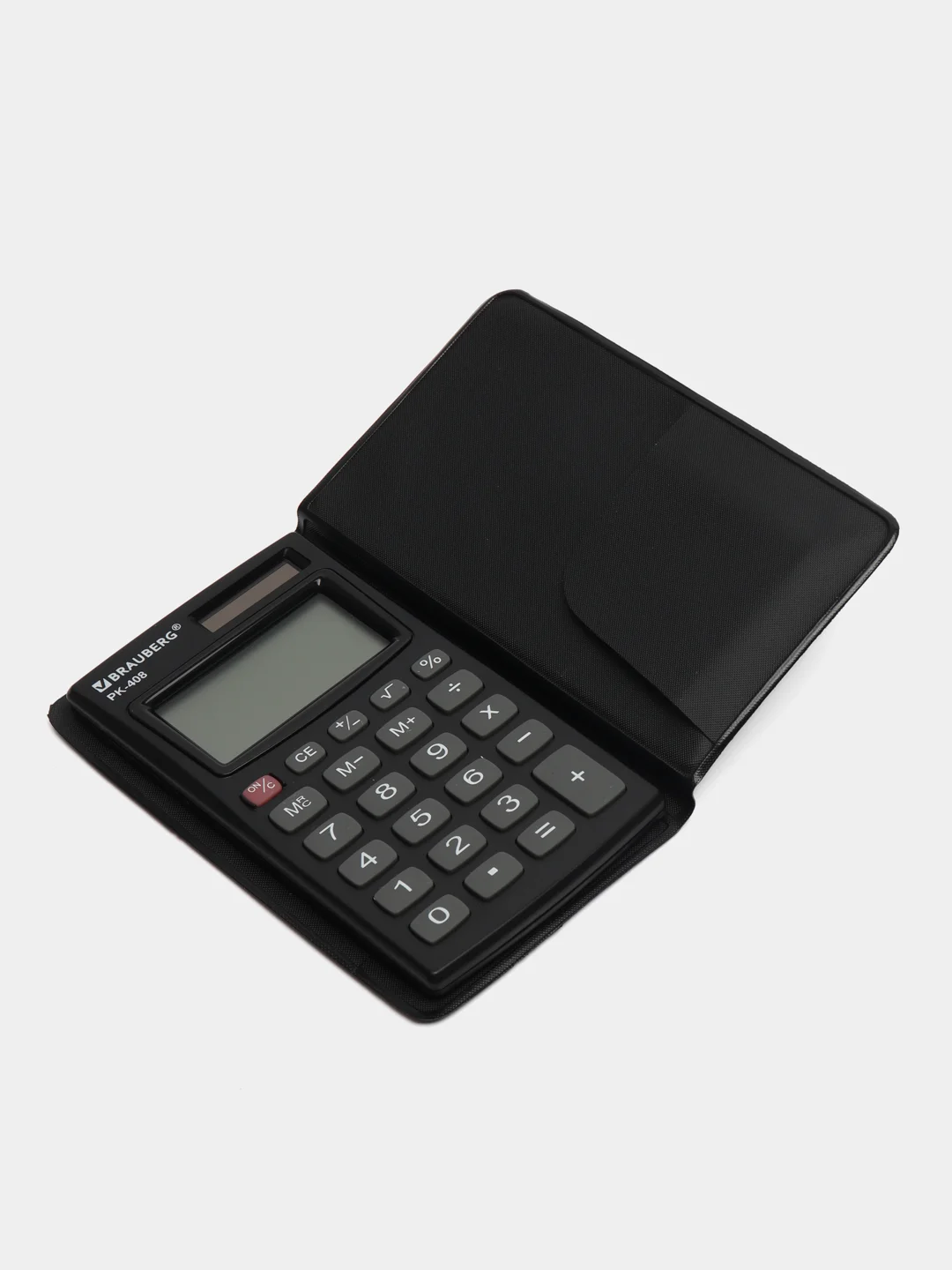 Калькулятор карманный BRAUBERG PK-408-BK (97x56 мм), 8 разрядов, двойное питание, ЧЕРНЫЙ