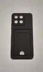 Черный чехол HONOR X8a карман для пластиковых карт и защита камеры