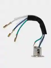 Цоколь лампы фары Альфа P15D (патрон 3 отдельных провода)
