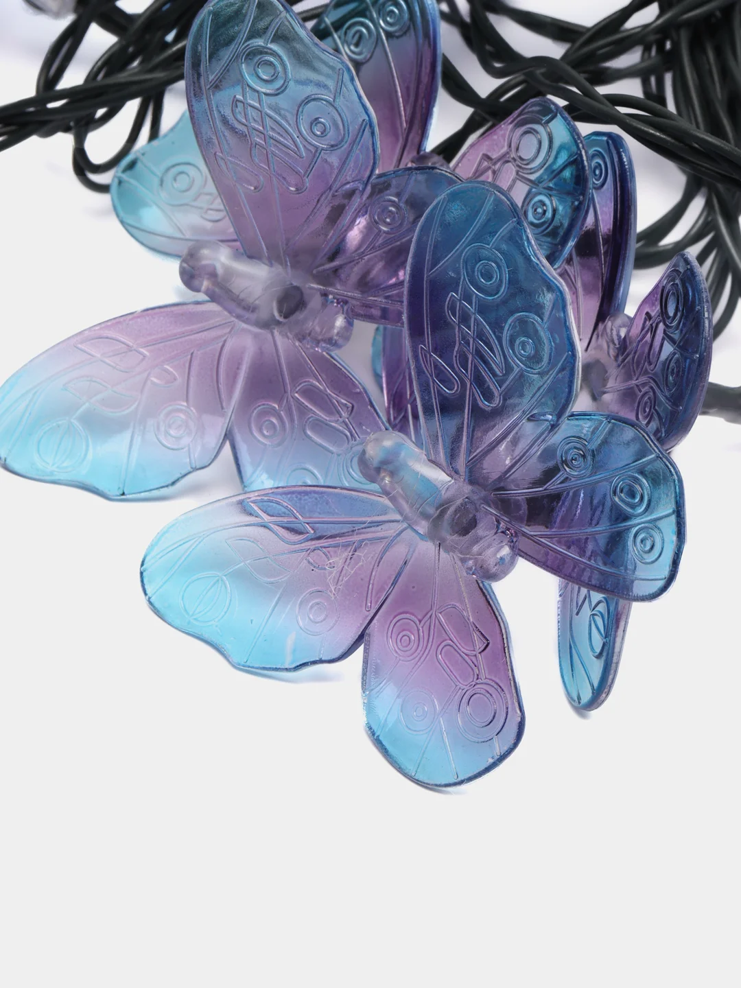 INBLOOM гирлянда на солнечной батарее, 25LED, 7 м, шампань, 2 режима, бабочка, 2V80mA, 1.2V, 600 mAh