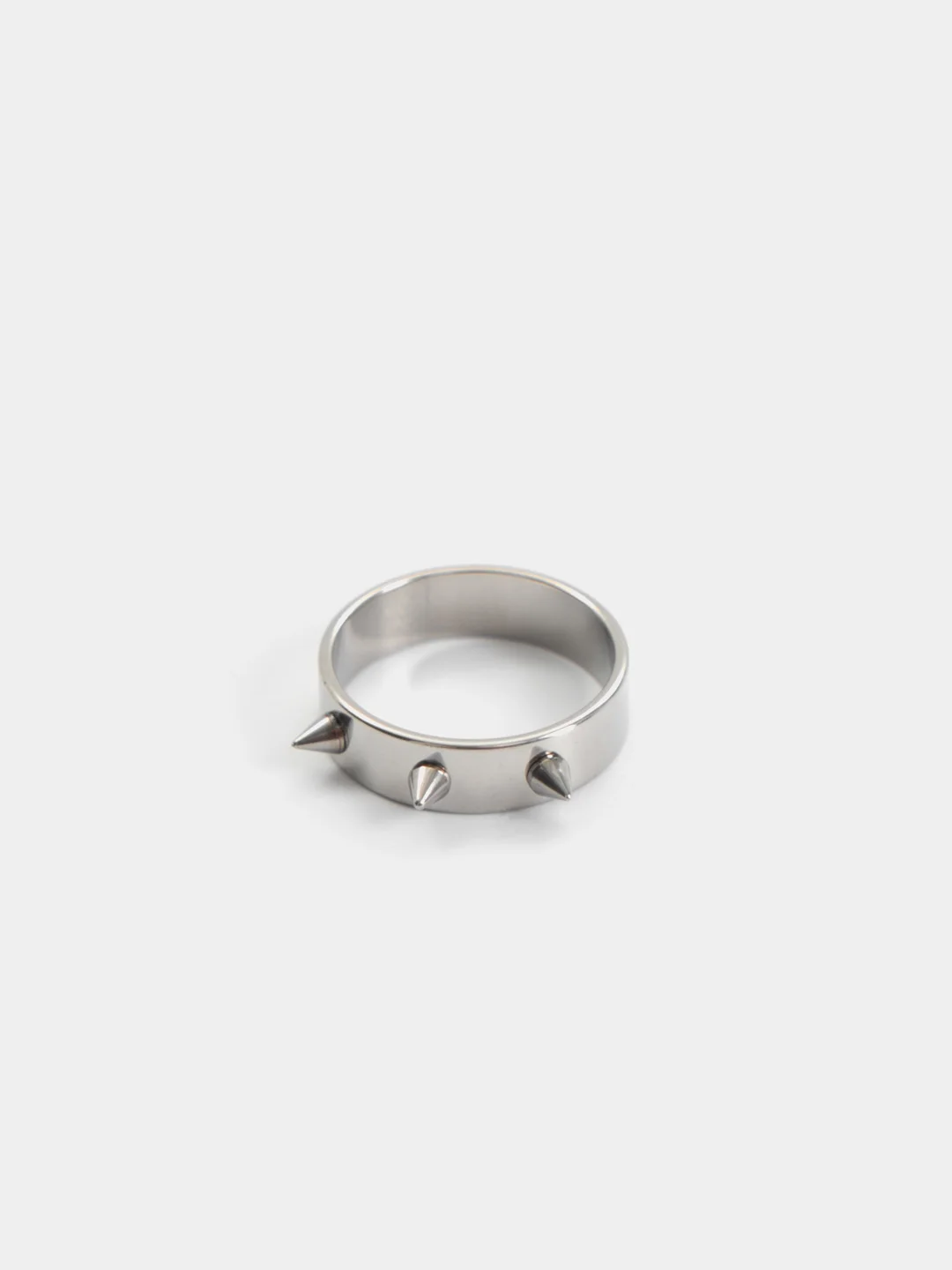 Серебряный кольцо стальное, 6мм