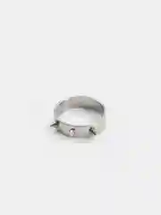 Серебряный кольцо стальное, 6мм