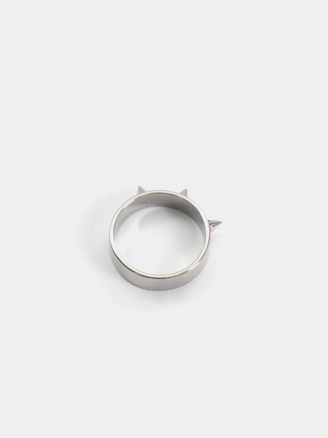 Серебряный кольцо стальное, 6мм