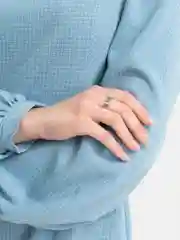 Серебряный кольцо стальное, 6мм