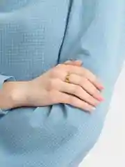 Золотой кольцо стальное, 6мм