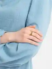 Золотой кольцо стальное, вращающееся, 8 мм