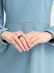 Черный кольцо стальное, 8 мм