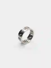 Серебряный кольцо стальное, 8 мм