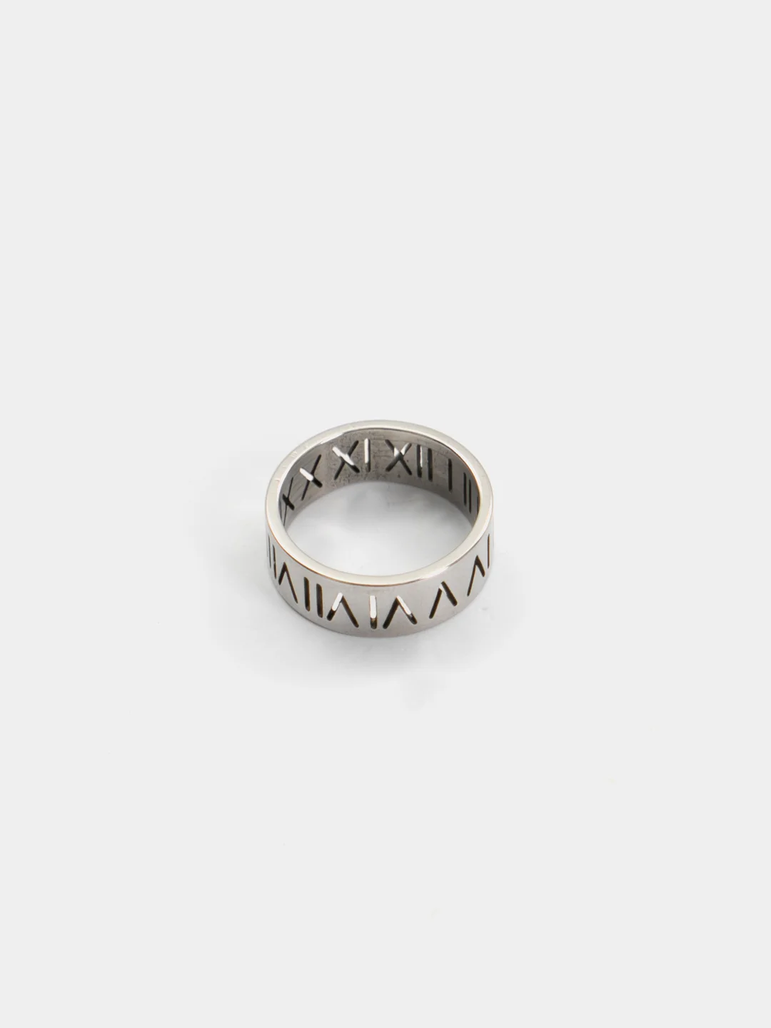 Серебряный кольцо стальное, 8 мм