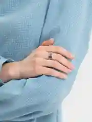 Серебряный кольцо стальное, 8 мм