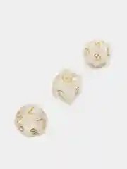 Белый дайсы - кубики, игральные кости для Dungeons and Dragons (ДнД), набор 7 штук