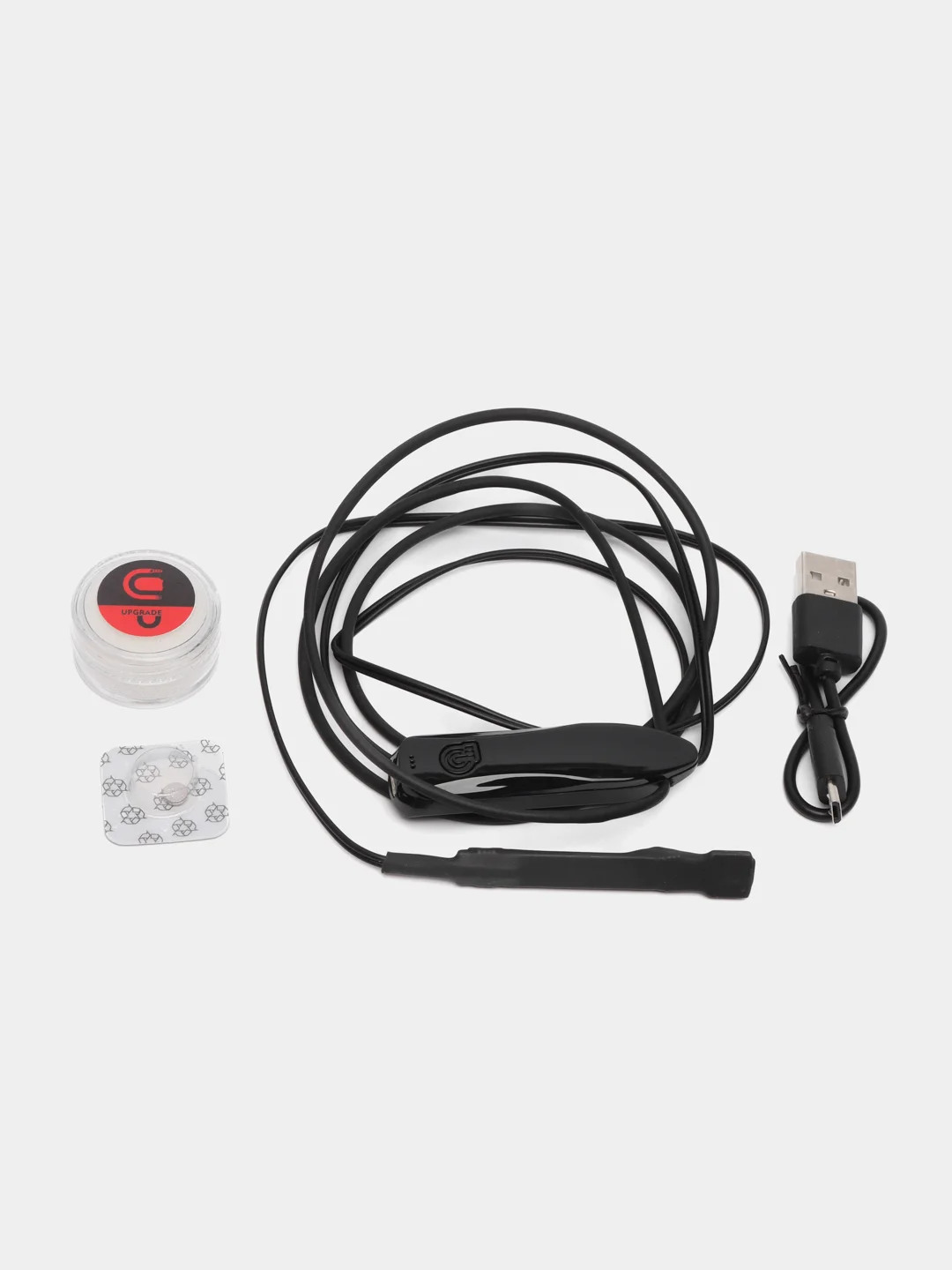 Черный микронаушник Bluetooth Капсульный 8мм + кнопка-пищалка