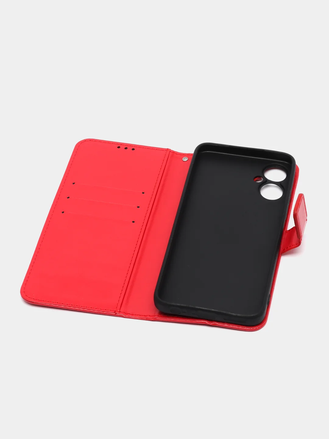 Красный чехол-книжка с магнитной застежкой для Tecno Spark 9 Pro (Техно Спарк 9 Про)