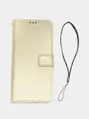 Золотой чехол-книжка с магнитной застежкой для Tecno Spark 9 Pro (Техно Спарк 9 Про)