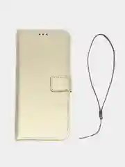 Золотой чехол-книжка с магнитной застежкой для Honor X7 (Хонор Х7)