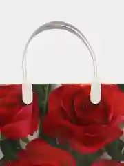 Алый пакет подарочный с пластиковой ручкой/Прочный пакет на каждый день