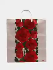 Алый пакет подарочный с пластиковой ручкой/Прочный пакет на каждый день