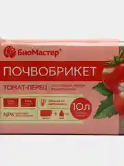 Почвобрикет "Томат - перец", 10 л, грунт для рассады овощей, томатов, перцев и баклажанов