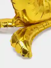 Алый воздушный шар-цифра  Золото 81 см