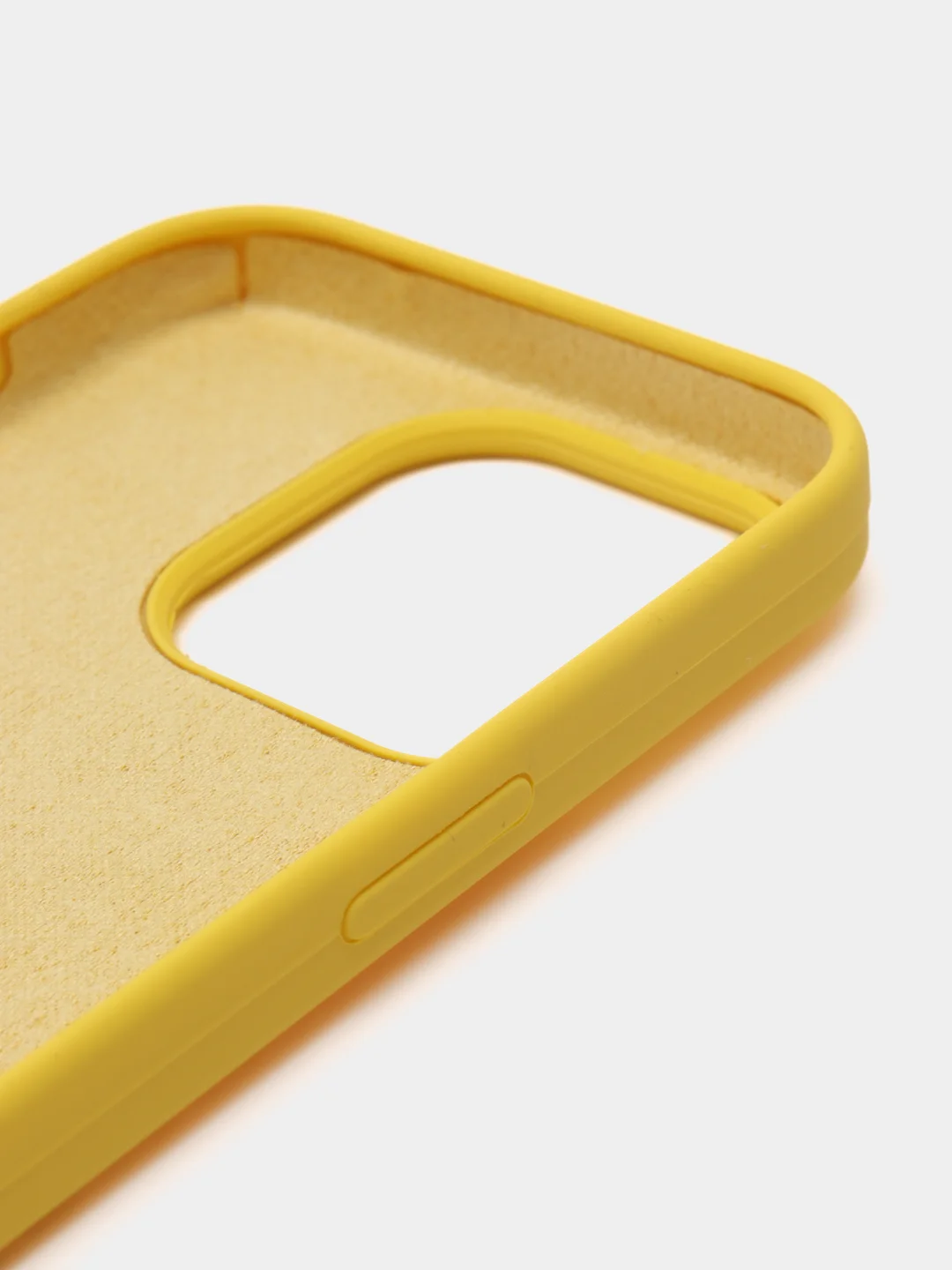 Желтый чехол Silicone Case для iPhone 14, 14 Pro, 14 Plus, 14 Pro Max, с закрытым низом