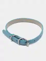Голубой ошейник для домашних животных, кожаный