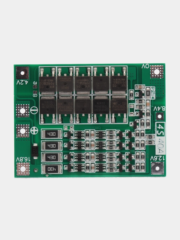 BMS плата защиты 4S li-ion 18650 16.8V 40A