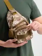 Хаки рюкзак походный тактический, через плечо