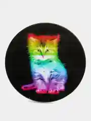 Серый металлик держатель для телефона PopSocket (попсокет), с рисунками