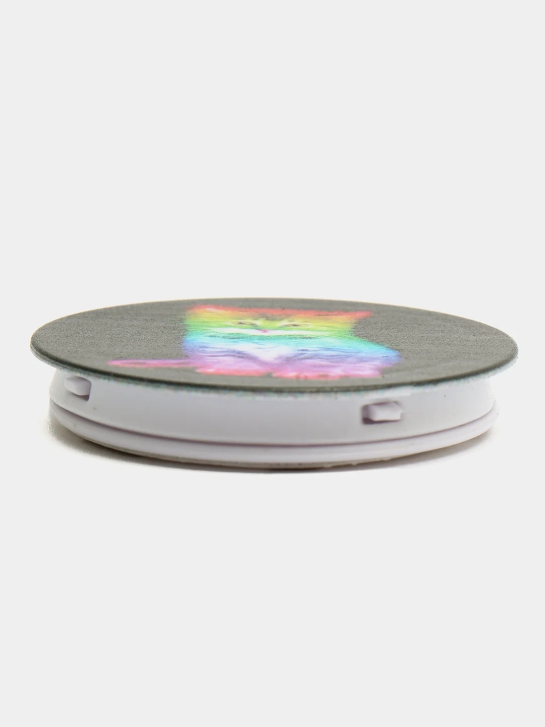 Серый металлик держатель для телефона PopSocket (попсокет), с рисунками