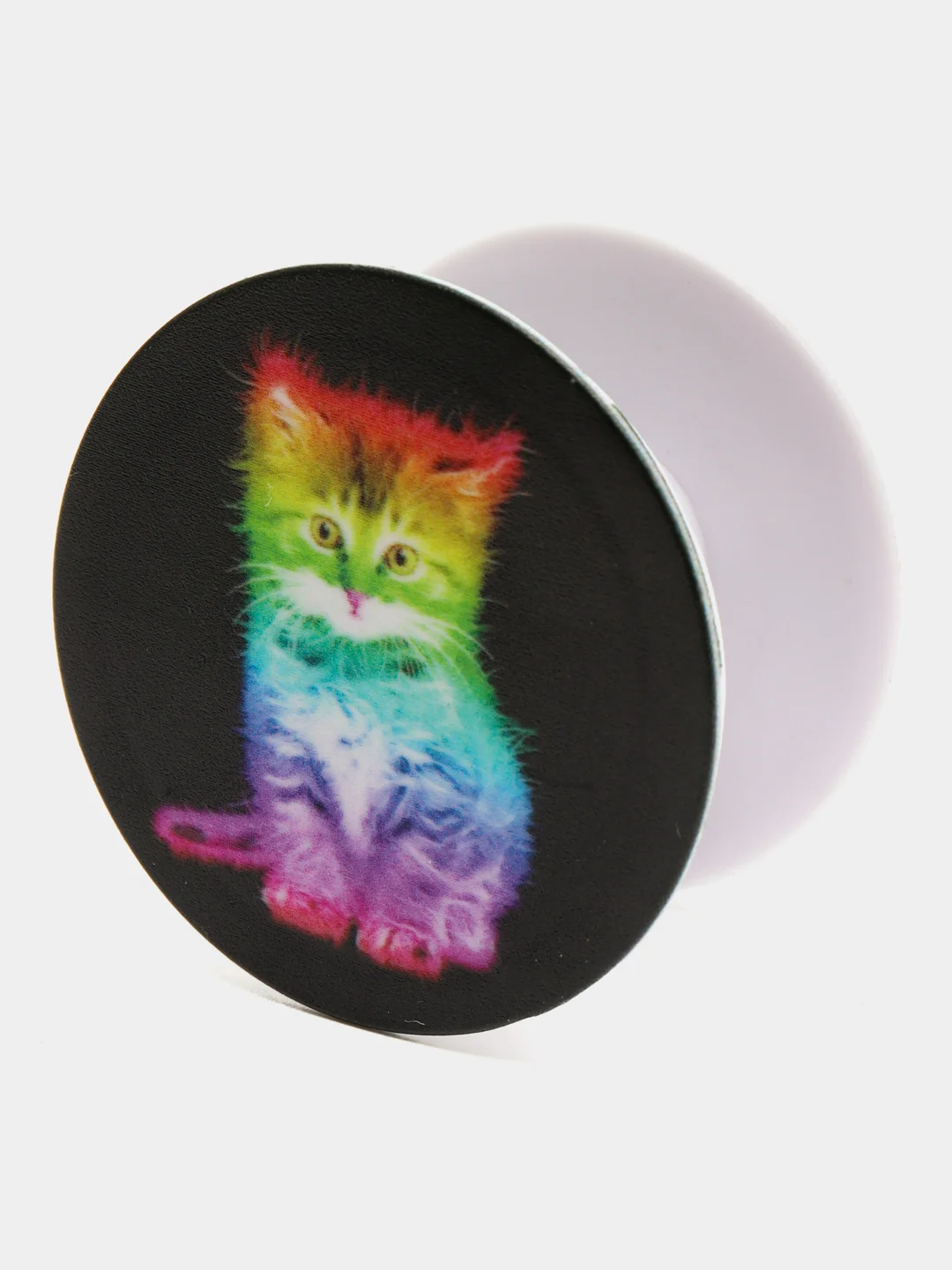 Серый металлик держатель для телефона PopSocket (попсокет), с рисунками