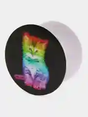 Серый металлик держатель для телефона PopSocket (попсокет), с рисунками