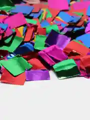 Разноцветный конфетти фольгированные 1 см, 10 гр, для подарков, шаров, именинника, молодоженов