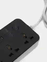 Черный фильтр-удлинитель с USB и Type C разъемами