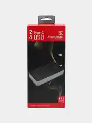 Черный фильтр удлинитель сетевой с USB и Type C разъемами