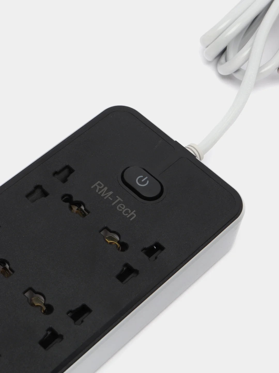 Черный фильтр удлинитель сетевой с USB и Type C разъемами