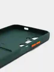Зеленый силиконовый чехол для Tecno Pova 4 Pro (Техно Пова 4 Про), с карманом для карт, прозрачный