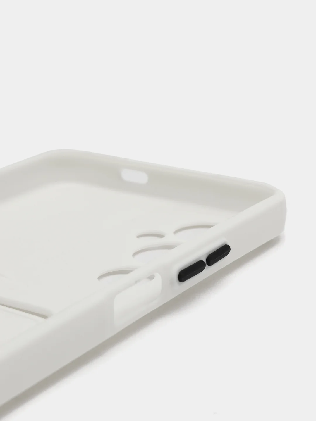 Белый силиконовый чехол для Tecno Pova 4 Pro (Техно Пова 4 Про), с карманом для карт, прозрачный