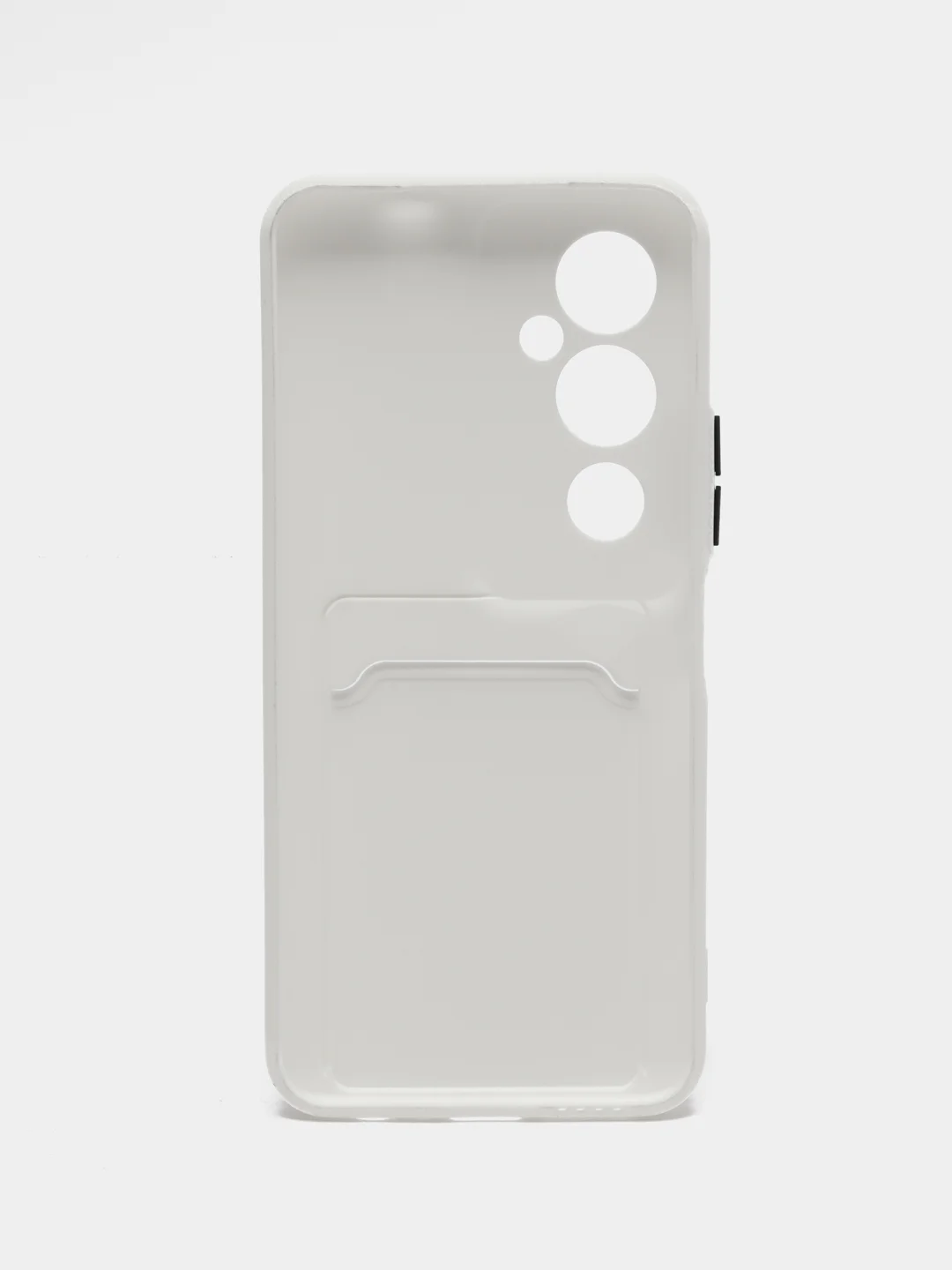 Белый силиконовый чехол для Tecno Pova 4 Pro (Техно Пова 4 Про), с карманом для карт, прозрачный