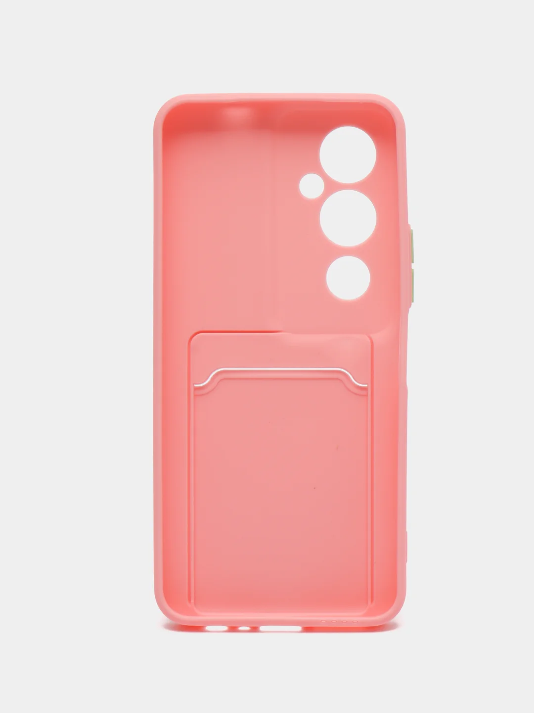 Розовый силиконовый чехол для Tecno Pova 4 Pro (Техно Пова 4 Про), с карманом для карт, прозрачный