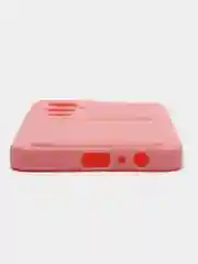 Розовый силиконовый чехол для Tecno Pova 4 Pro (Техно Пова 4 Про), с карманом для карт, прозрачный