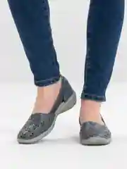 Синий туфли женские RIEKER, летние, из натуральной кожи