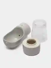 Серый металлик дорожная поилка, прогулочная поилка, кормушка для собак и кошек, с клапаном для воды